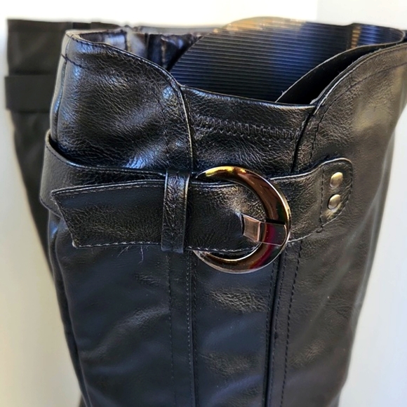 VANGELO Black Full-Zip Tall Dress Boots (Eu-40) - Picture 8 of 15